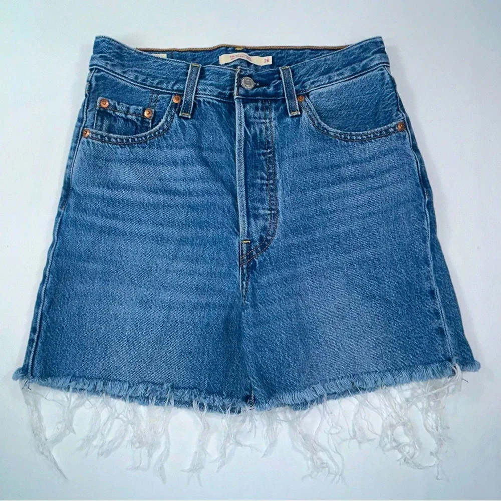 BUNDLE Levi's Ribcage Straight/Mossimo High Rise Denim Shorts Size 2 Women's